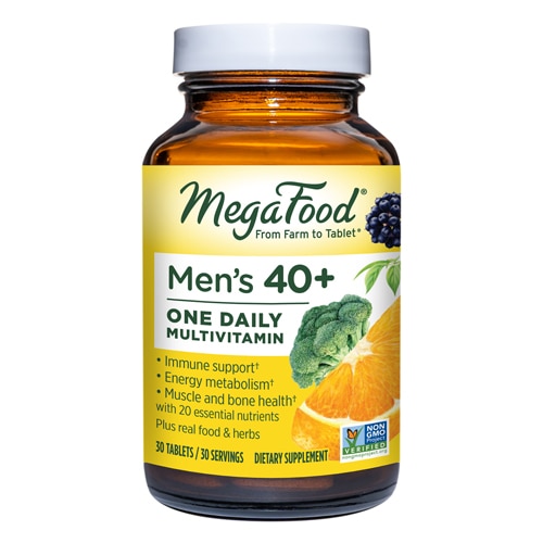 Мультивитамины для мужчин старше 40 лет, один раз в день, 30 таблеток MegaFood
