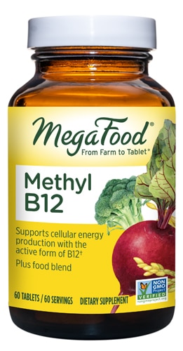 Метилкобаламин B12 - 60 таблеток, активная веганская форма витамина B12 MegaFood