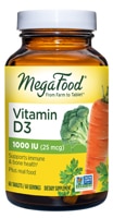 Vitamin D3 Immune Support -- 1000 IU (125 mcg) - 60 Tablets (Таблетки) MegaFood