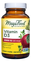 Vitamin D3 Immune Support -- 2000 IU (50 mcg) - 90 Tablets (Таблетки) MegaFood