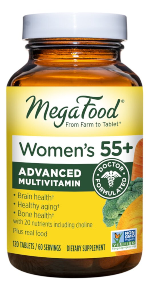 Усовершенствованный мультивитамин для женщин старше 55 лет с холином, 120 таблеток MegaFood