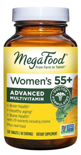 Women's 55+ Advanced Multivitamin for Women with Choline -- 120 Tablets (Таблетки) MegaFood