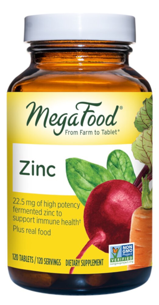 Zinc Supplement - Immune Support -- 120 Tablets (Таблетки) MegaFood