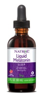 Мелатонин 1 мг - Жидкая добавка для сна - Ягодный вкус - 59 мл - Natrol Natrol