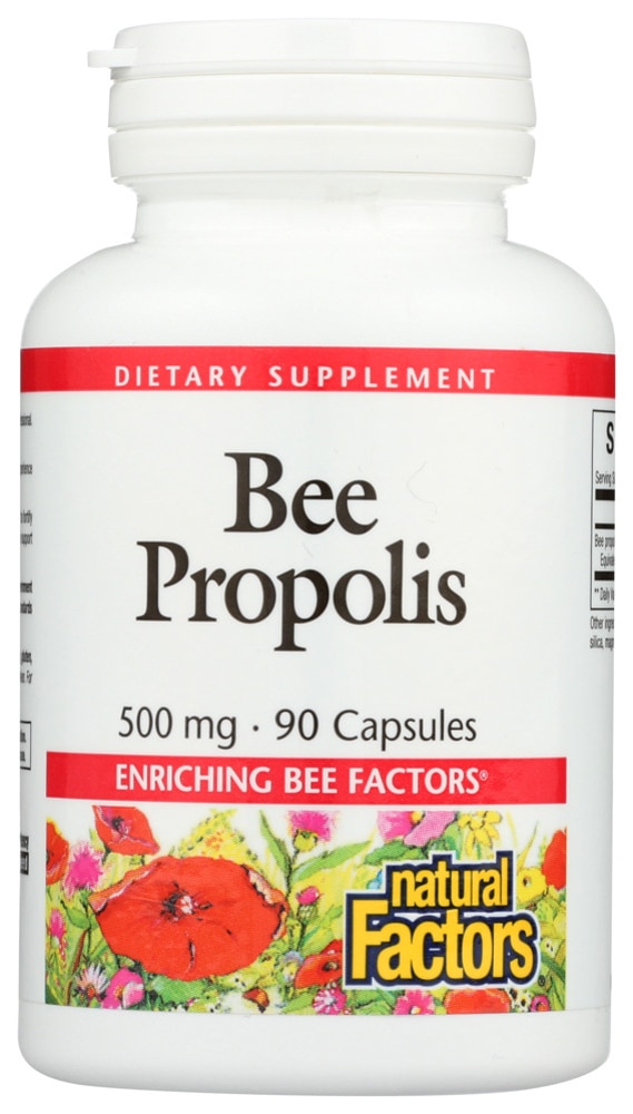 Пчелиный прополис — 500 мг — 90 капсул Natural Factors