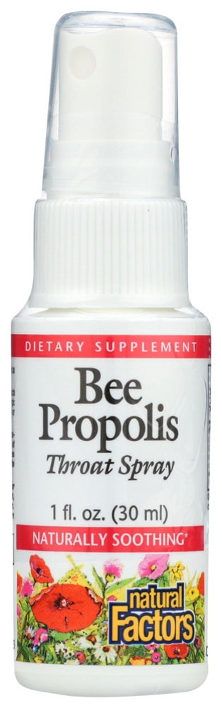 Спрей для горла с пчелиным прополисом — 1 жидкая унция Natural Factors