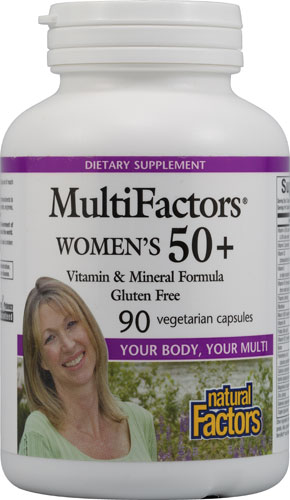 Мультивитамины для женщин 50+ - 90 вегетарианских капсул - Natural Factors Natural Factors