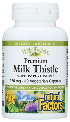 Premium Milk Thistle Siliphos Phytosome -- 160 mg - 60 Vegetarian Capsules (Вегетарианские капсулы) Natural Factors