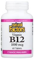 Витамин B12 — 1000 мкг — 60 таблеток Natural Factors