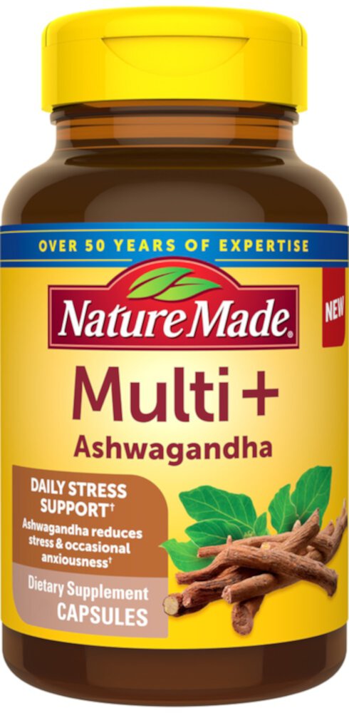 Мультивитамин + Ашваганда - 60 капсул - Nature Made Nature Made