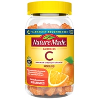 Жевательные конфеты с витамином С, мандариновые — 1000 мг — 80 жевательных конфет Nature Made