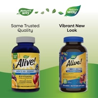 Alive! Men’s 50+ Gummy Multivitamin with B-Vitamins -- 150 Gummies (Жевательные конфеты) Nature's Way