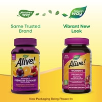 Alive! Women's Premium Gummy Multivitamins with B-Vitamins -- 75 Gummies (Жевательные конфеты) Nature's Way