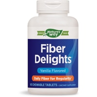 Fiber Delights — Ежедневная клетчатка для регулярности — со вкусом ванили — 60 жевательных таблеток Nature's Way
