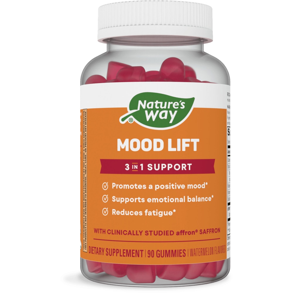 Mood Lift Gummies (Жевательные конфеты) - Promotes a Positive Mood & Reduces Fatigue -- 90 Gummies Nature's Way