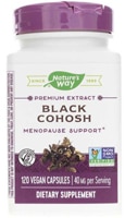 Premium Extract Black Cohosh - Menopause Support -- 40 mg Per Serving (Порция) - 120 Capsules (Капсулы) Nature's Way