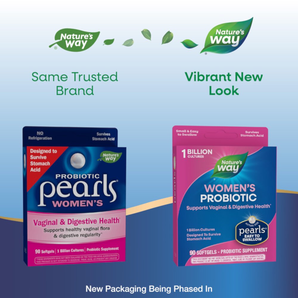 Women's Probiotic Pearls -- 1 Billion Live Cultures - 90 Softgels (Мягкие капсулы) Nature's Way