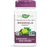 Rhodiola - Energy Capsules (Капсулы) -- 250 mg - 60 Vegan Capsules (Веганские капсулы) Nature's Way