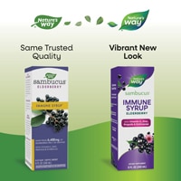 Sambucus Immune Syrup - with Elderberry Extract Echinacea Zinc & Vitamin C -- 8 fl oz (Жидкие унции) Nature's Way