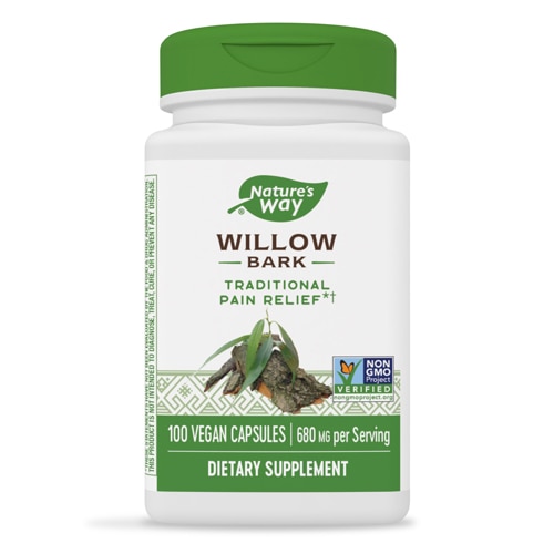 Willow Bark - 680 mg Per Serving (Порция) - Traditional Pain Relief -- 100 Vegan Capsules (Веганские капсулы) Nature's Way