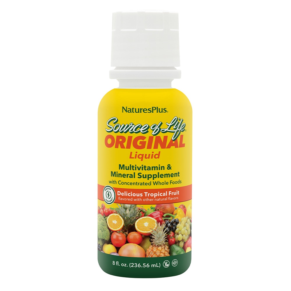 Source of Life Original Multi-Vitamin & Mineral Liquid (Жидкость) Tropical Fruit -- 8 fl oz (Жидкие унции) NaturesPlus