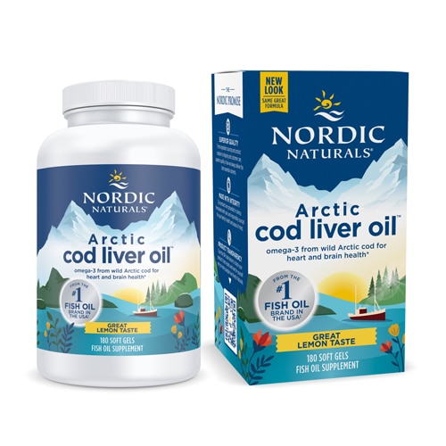 Тресковый печеночный жир с лимоном - 750 мг Омега-3 - 180 капсул - Nordic Naturals Nordic Naturals