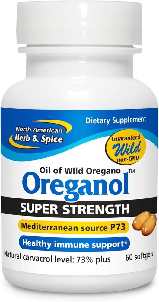 Oreganol Oil of Wild Oregano Super Strength -- 60 Softgels (Мягкие капсулы) North American Herb & Spice