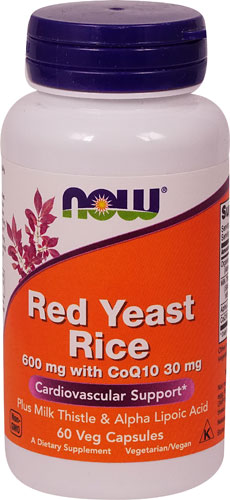 Foods Красный дрожжевой рис с капсулами CoQ10 — 60 вегетарианских капсул NOW Foods