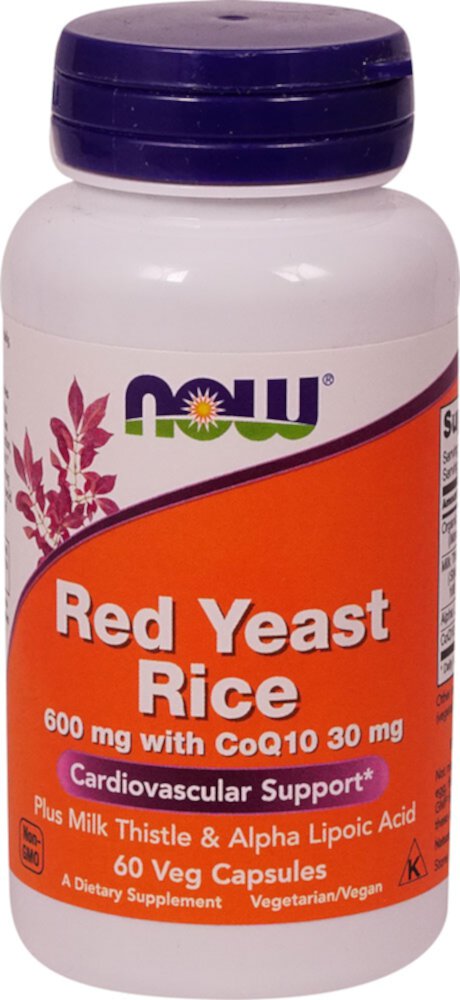 Foods Красный дрожжевой рис с капсулами CoQ10 — 60 вегетарианских капсул NOW Foods