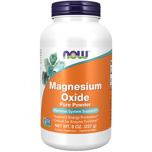 Magnesium Oxide Pure Powder (Порошок) -- 8 oz (Унции) NOW Foods