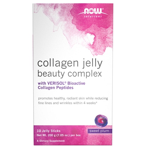 Personal Care - Collagen Jelly Beauty Complex Sweet Plum -- 10 Sticks NOW Foods