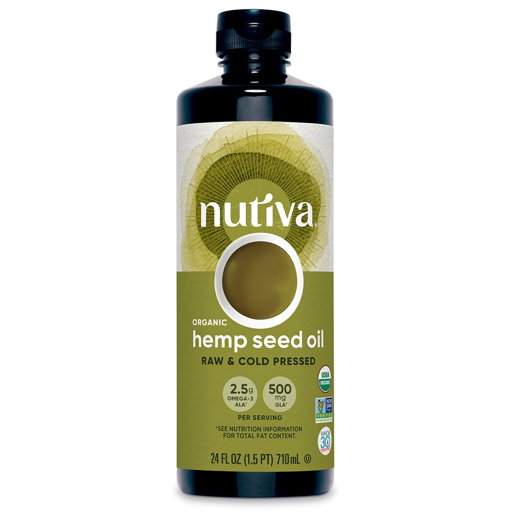 Органическое масло семян конопли — 24 жидких унции Nutiva