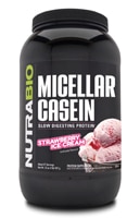 Micellar Casein Strawberry Ice Cream (Крем) -- 27 Servings (Порции) NutraBio