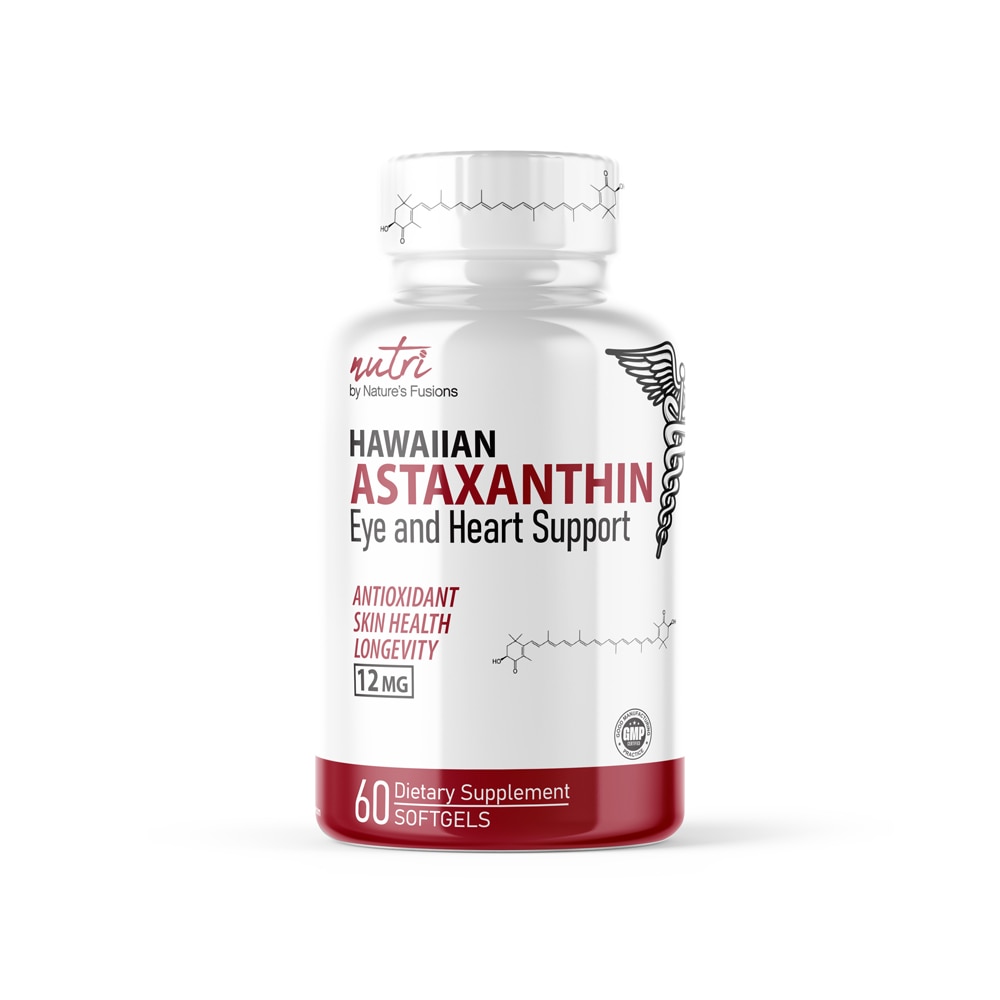 Гавайский Астаксантин - 12 мг - 60 капсул - Nutri Nutri