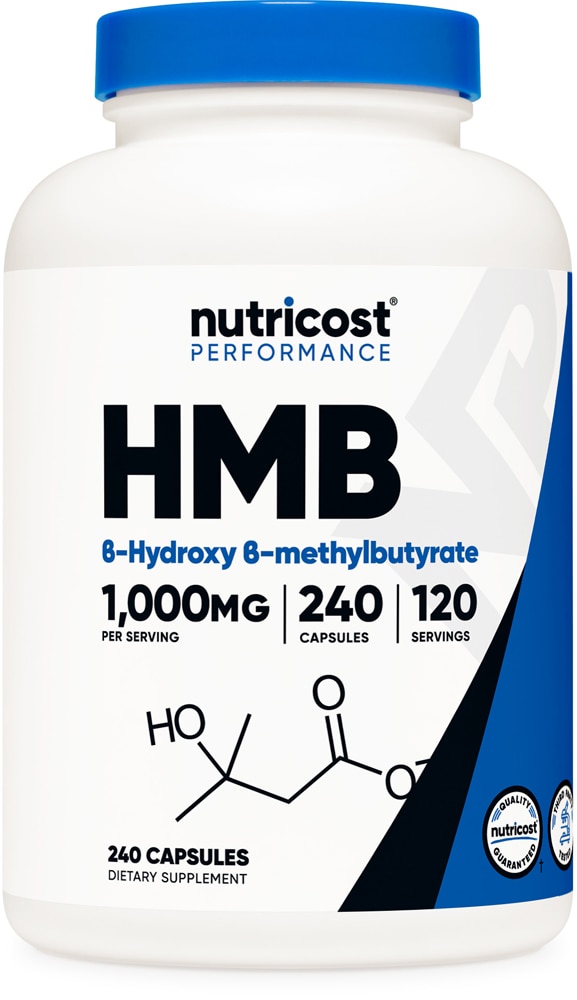 HMB B-гидрокси-B-метилбутират — 1000 мг — 240 капсул Nutricost
