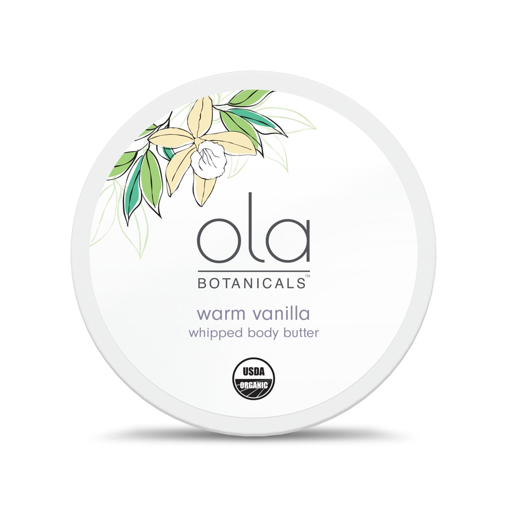 Органическое взбитое масло для тела с теплым ванилью — 4 унции Ola Botanicals