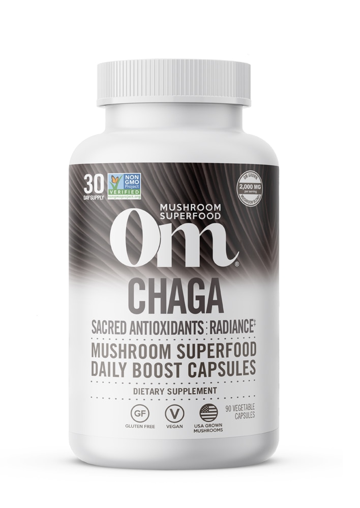 Chaga Mushroom Superfood -- 667 mg - 90 Vegetarian Capsules (Вегетарианские капсулы) OM