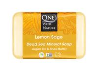 Минеральное мыло Мертвого моря с лимоном и шалфеем — 7 унций One with Nature