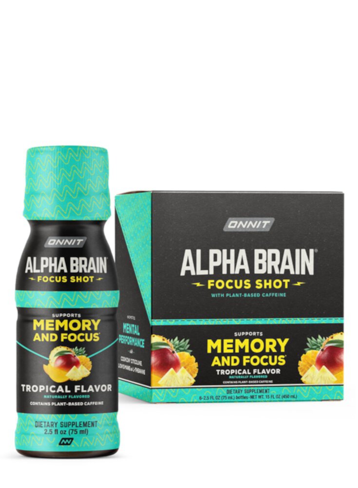 Alpha Brain Focus Shot Тропический — 6 выстрелов Onnit