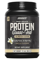 Grass Fed Whey Isolate Protein - 30 Serving (Порция) Tub Vanilla -- 1.9 lbs Onnit