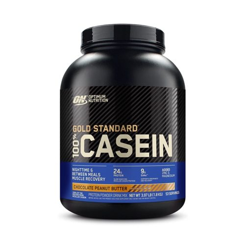 Gold Standard 100% Casein Nighttime & Between Meals Muscle Recovery Chocolate Peanut Butter -- 53 Servings (Порции) Optimum Nutrition