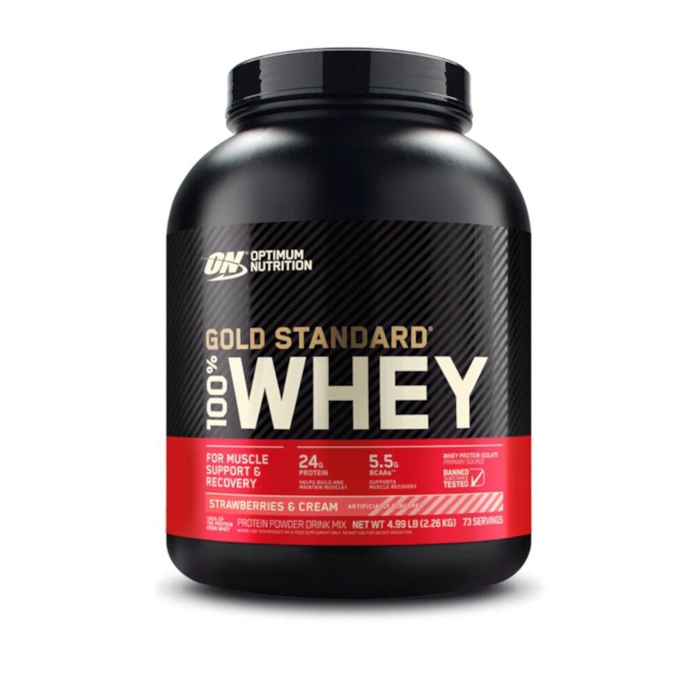 Gold Standard 100% Whey Protein - Клубника и Сливки - 73 порции - Optimum Nutrition Optimum Nutrition
