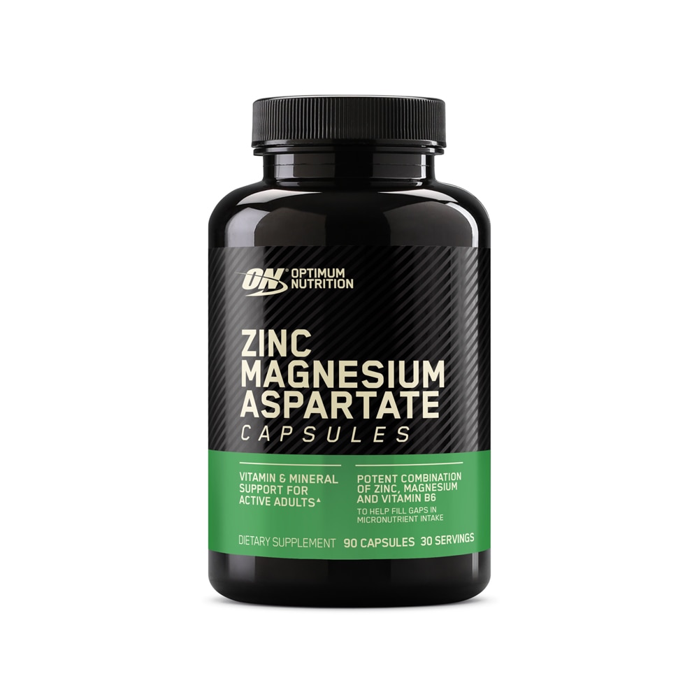 Zinc Magnesium Aspartate Capsules (Капсулы) Vitamin & Mineral Support for Active Adults -- 90 Capsules Optimum Nutrition