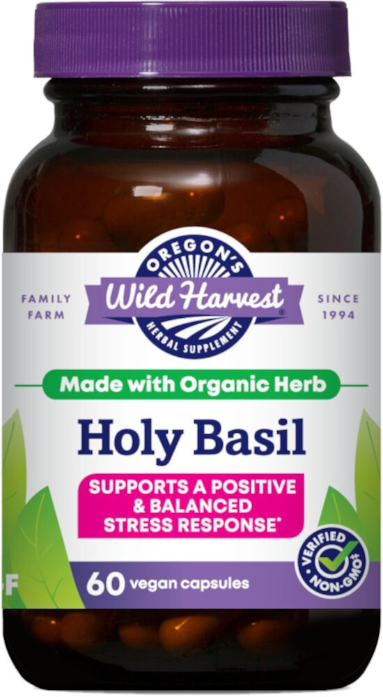 Holy Basil -- 60 Vegan Capsules (Веганские капсулы) Oregon's Wild Harvest