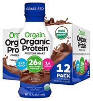 26 г органического молочного протеинового коктейля травяного откорма, сливочно-шоколадный — 12 коктейлей Orgain