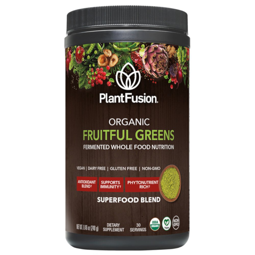 Organic Fermented Fruitful Greens -- 30 Servings (Порции) PlantFusion