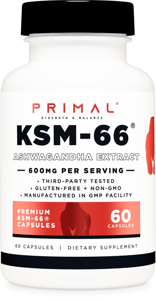 KSM-66 Экстракт ашваганды — 600 мг — 60 капсул Primal