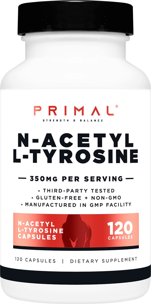 N-Acetyl L-Tyrosine -- 350 mg - 120 Capsules (Капсулы) Primal