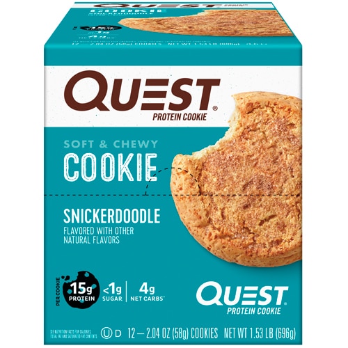 Песочное печенье с протеином Snickerdoodle — 15 г белка, 4 г углеводов, 12 шт Quest Nutrition