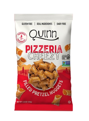 Хрустящие крендельки с начинкой Пицца без глютена и молока, 163 г Quinn Snacks